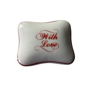 With Love Porcelain Trinket Box Made In Japan
